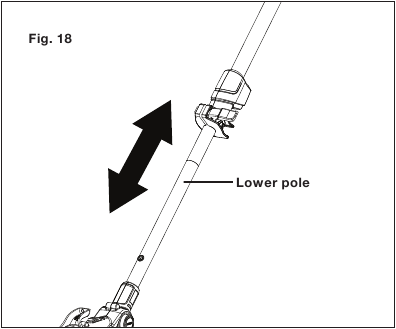 SunJoe - HJ605CC - Ajuste do Comprimento da Haste - Passo 2 Ajuste do Comprimento da Haste - Passo 2