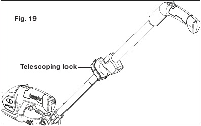 SunJoe - HJ605CC - Ajuste do Comprimento da Haste - Passo 3 Ajuste do Comprimento da Haste - Passo 3