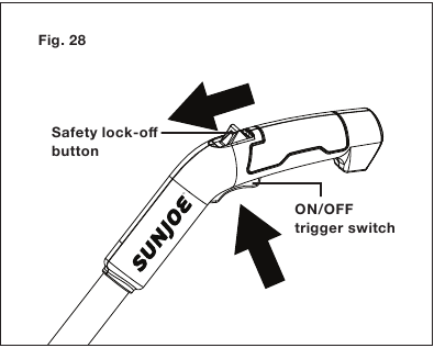 SunJoe - HJ605CC - Iniciar + Parar - Passo 2 Iniciar + Parar - Passo 2