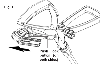 SunJoe - 24V-SB10-LTE - Akumuliatoriaus įkrovimas - 1 žingsnis Akumuliatoriaus įkrovimas - 1 žingsnis