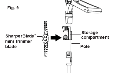 SunJoe - 24V-SB10-LTE - Laikymo skyriaus montavimas - 3 žingsnis Laikymo skyriaus montavimas - 3 žingsnis