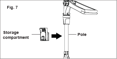 SunJoe - 24V-SB10-LTE - Laikymo skyriaus montavimas - 1 žingsnis Laikymo skyriaus montavimas - 1 žingsnis