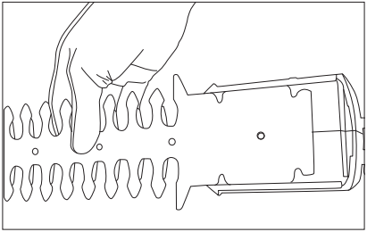 SunJoe - HJ604C - Montagem e troca das lâminas - Passo 3 Montagem e troca das lâminas - Passo 3
