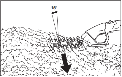 SunJoe - HJ604C - Dicas de Corte - Ângulo de corte Dicas de Corte - Ângulo de corte