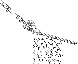 SunJoe - SJH901E - Using the Device - Trimming the bottoms of hedges Using the Device - Trimming the bottoms of hedges