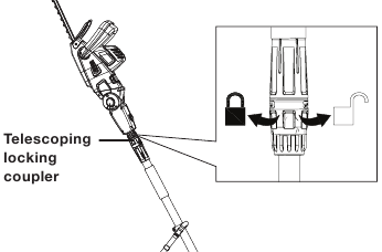 SunJoe - SJH904E - Teleskopinio koto išplėtimas Teleskopinio koto išplėtimas
