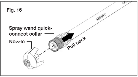 SunJoe - SPX2598-MAX - Suuttimen liittäminen suihkuputkeen Suuttimen liittäminen suihkuputkeen