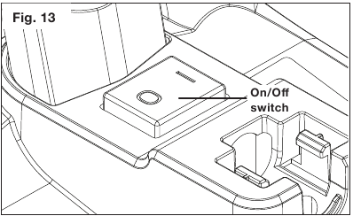 SunJoe - SPX3160 - Operation - Step 4 - Push the switch on Käyttö - Vaihe 4 - Työnnä kytkin päälle