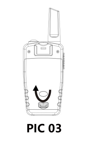 Retevis - RA35 - Installing the batteries - Step 1 Installing the batteries - Step 1