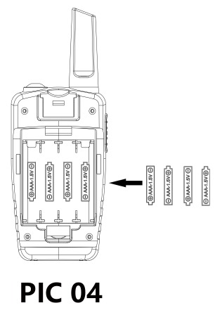 Retevis - RA635 - Installing the batteries Baterijų įdėjimas