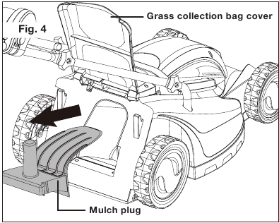 SunJoe - MJ403E - Vendosja e Çantës së Grumbullimit të Barit - Hapi 1 Vendosja e Çantës së Grumbullimit të Barit - Hapi 1