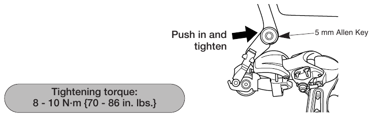 Shimano - RD-TX35 - A hátsó váltó felszerelése A hátsó váltó felszerelése