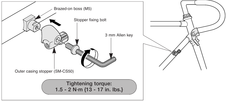 Shimano - SL-BS79 - Installation of the lever - Step 4 Installation of the lever - Step 4
