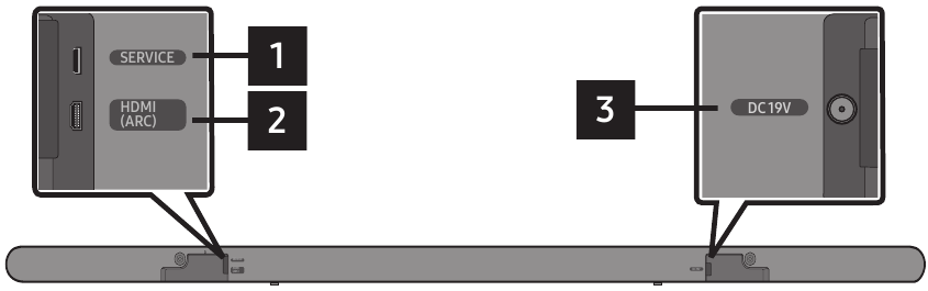 Samsung - HW-S800B - Paneli i pasmë i altoparlantit Paneli i pasmë i altoparlantit