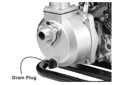 Predator - 63404 - Retire o bujão de drenagem da parte frontal da Bomba Retire o bujão de drenagem da parte frontal da Bomba