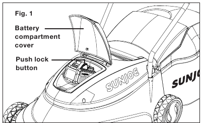 SunJoe - MJ24C-14 - Ładowanie akumulatora - Krok 1 Ładowanie akumulatora - Krok 1