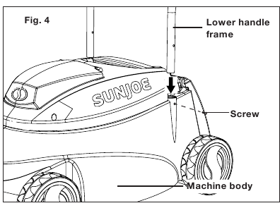 SunJoe - MJ24C-14 - Montaż uchwytu - Krok 1 Montaż uchwytu - Krok 1