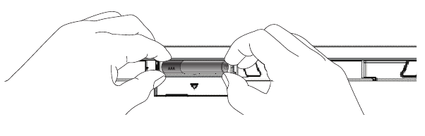 LG - Rolly Keyboard 2 KBB-710 - Install the battery Instalarea bateriei