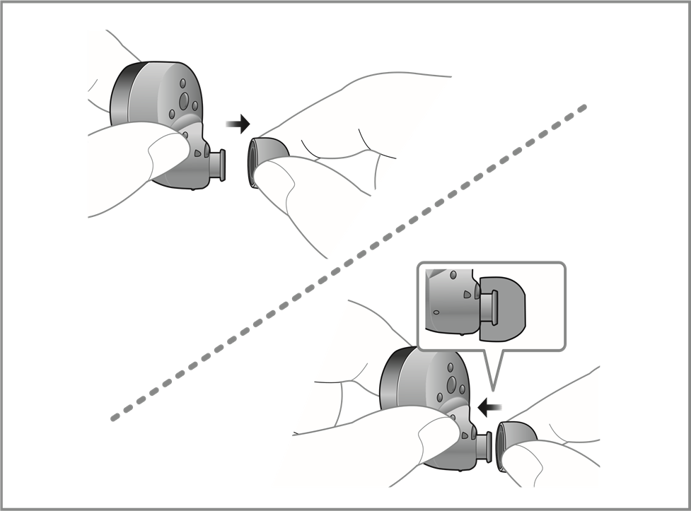 Technics - EAH-AZ60M2 - Korvakappaleiden vaihtaminen Korvakappaleiden vaihtaminen