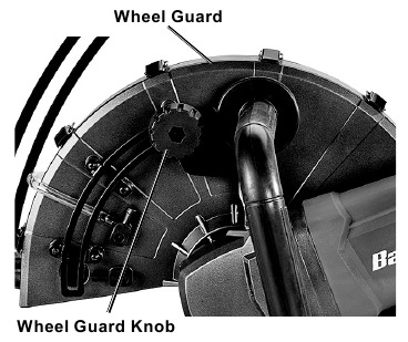 Bauer - 21713E-B - Adjusting Wheel Guard Ajustar a proteção do disco