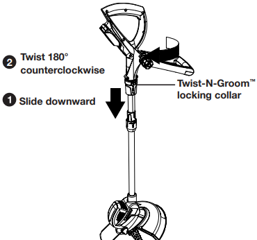 SunJoe - 24V-SB10-CT - Edging - Step 2 - Converting the unit to a trimmer Kraštų apipjovimas - 2 žingsnis - Įrenginio pavertimas į trimerį