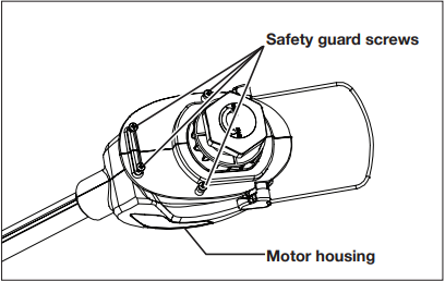 SunJoe - 24V-SB10-CT - Fitting the Safety Guard - Step 1 Apsauginio gaubto montavimas - 1 žingsnis