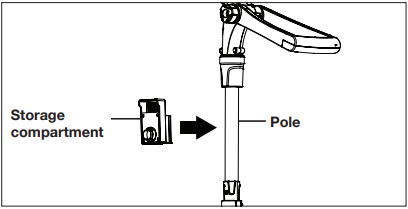 SunJoe - 24V-SB10-CT - Installing the Storage Compartment - Step 1 Sandėliavimo skyriaus įrengimas - 1 žingsnis