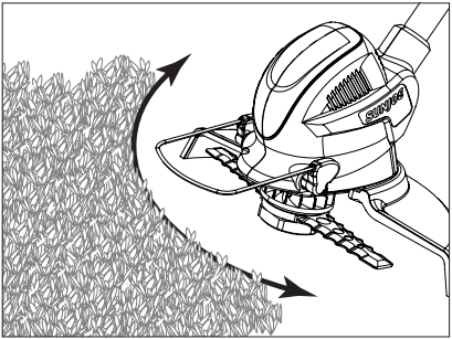 SunJoe - 24V-SB10-CT - Operation - Sweeping Valdymas - Šlavimas