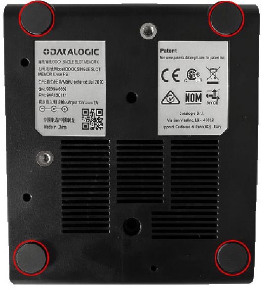 Datalogic - MEMOR K Single Slot Dock - A GUMI PÁRNÁK FELSZERELÉSE A GUMI PÁRNÁK FELSZERELÉSE