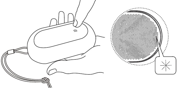 Bang & Olufsen - Beoplay P2 - Emparejamiento Bluetooth - Paso 1 - Encendido de la unidad Emparejamiento Bluetooth - Paso 1 - Encendido de la unidad