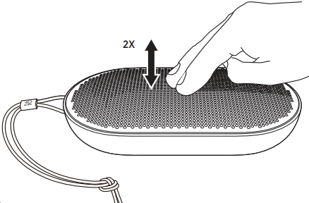 Bang & Olufsen - Beoplay P2 - Tocar y agitar - Iniciar y detener la música Tocar y agitar - Iniciar y detener la música