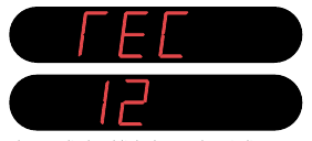 Displayanzeige bei Aufnahme