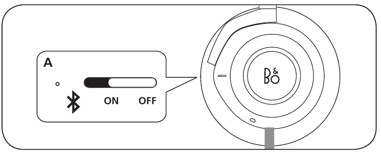 Bang & Olufsen - Beoplay H9 3rd Gen - Aktiv Støjreduktion (ANC) betjening - med kabel - Trin 1 Aktiv Støjreduktion (ANC) betjening - med kabel - Trin 1