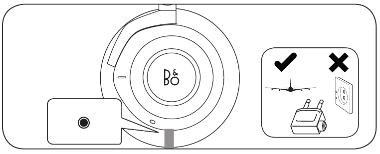 Bang & Olufsen - Beoplay H9 3rd Gen - Brug med kabel Brug med kabel