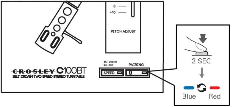 Crosley - C100BT - Bluetooth Çalışması - Adım 1 Bluetooth Çalışması - Adım 1