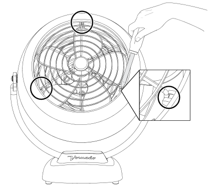 Vornado - VFANJR - EXTRACCIÓN DE LA REJILLA EXTRACCIÓN DE LA REJILLA