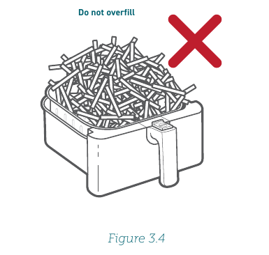 COSORI - Seria Premium CP358-AF - Umplere excesivă Umplere excesivă