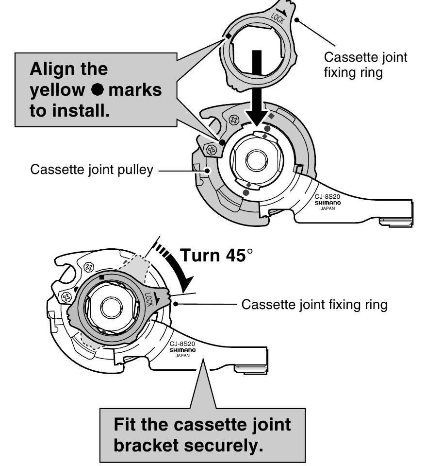 Shimano - SG-8R20 - Instalace kazetového kloubu na náboj - Krok 4 Instalace kazetového kloubu na náboj - Krok 4