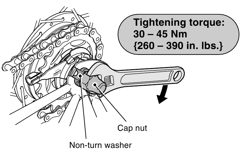 Shimano - SG-8R20 - Instalace náboje do rámu - Krok 5 Instalace náboje do rámu - Krok 5