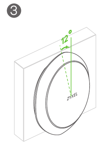 Zyxel - NWA1123-AC HD - Montaža na zid / strop - Korak 4 Montaža na zid / strop - Korak 4