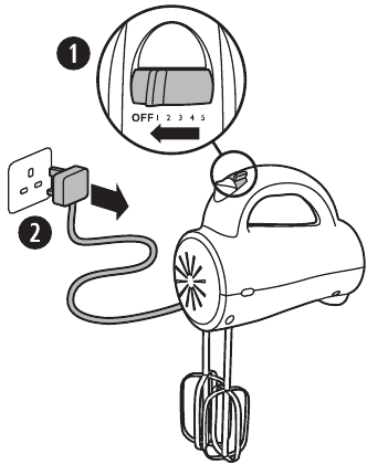 Breville - VFP068 - Čišćenje - Korak 1 - Postavite birač brzine na OFF Čišćenje - Korak 1 - Postavite birač brzine na OFF