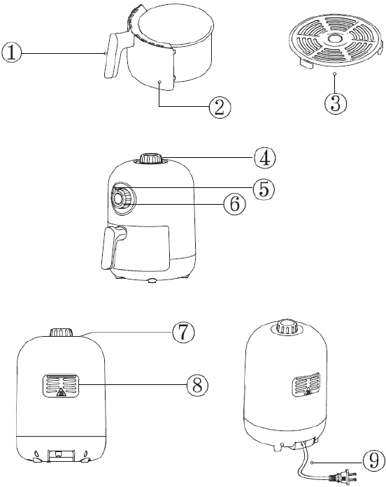Elite Gourmet - EAF1121 - DELEIDENTIFIKATION DELEIDENTIFIKATION