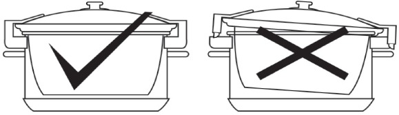 Elite Gourmet - MST-900VXD - Operación de la función de tapa con cierre - Colocación del inserto Operación de la función de tapa con cierre - Colocación del inserto