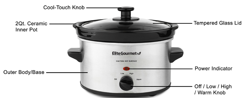 Elite Gourmet - MST-275XS - IDENTIFICAZIONE DELLE PARTI IDENTIFICAZIONE DELLE PARTI