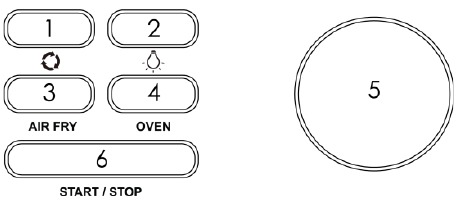 Kalorik - MAXX AFO 46045 SS - Boshqaruv paneli - Tugmalar va Selektor Dial Boshqaruv paneli - Tugmalar va Selektor Dial