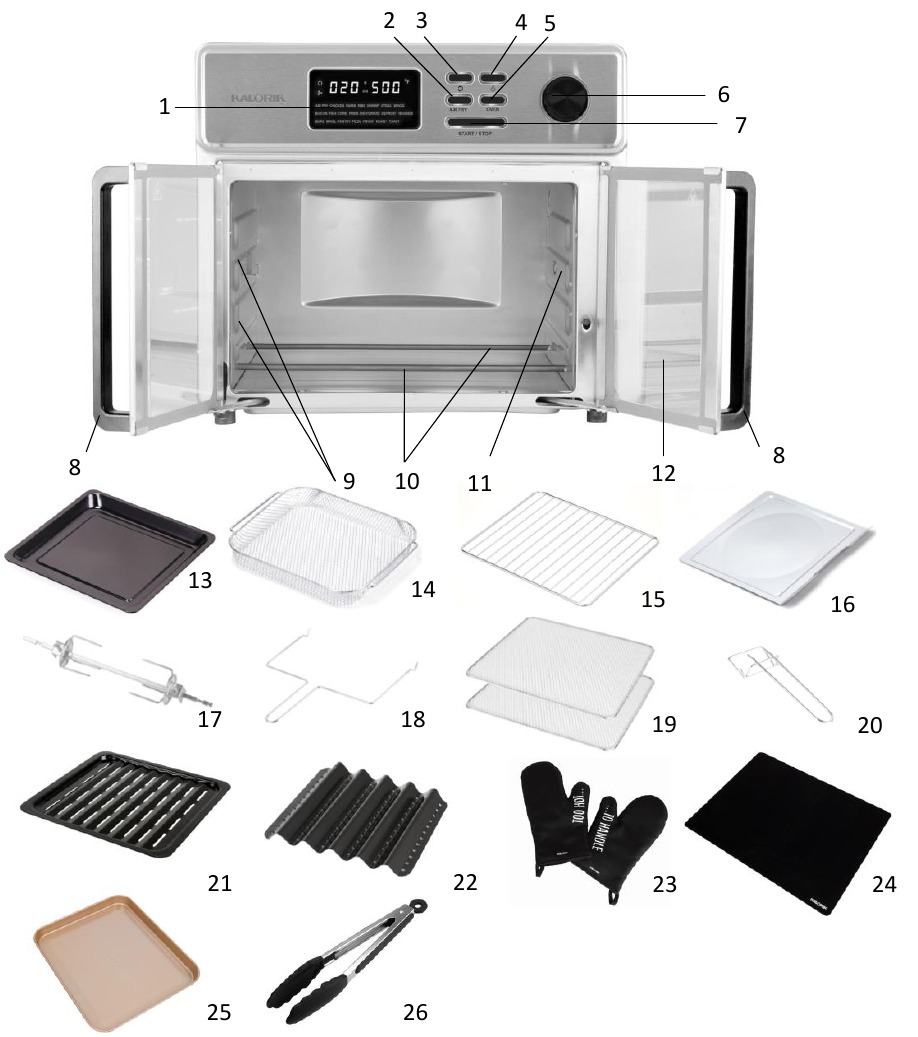 Kalorik - MAXX AFO 50253 - PARTS OVERVIEW PARTS OVERVIEW