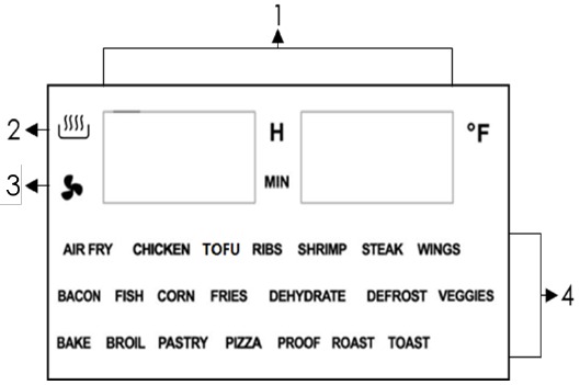 Kalorik - MAXX AFO 47797 SS - Boshqaruv paneli - LED ekran Boshqaruv paneli - LED ekran