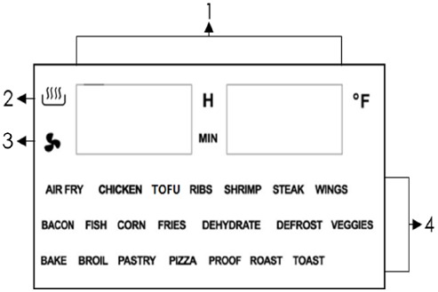 Kalorik - MAXX AFO 47804 BK - LED ekran ko'rinishi LED ekran ko'rinishi