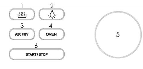 Kalorik - MAXX AFO 47804 BK - Sensorli ekran va tanlash tergovichi ko'rinishi Sensorli ekran va tanlash tergovichi ko'rinishi