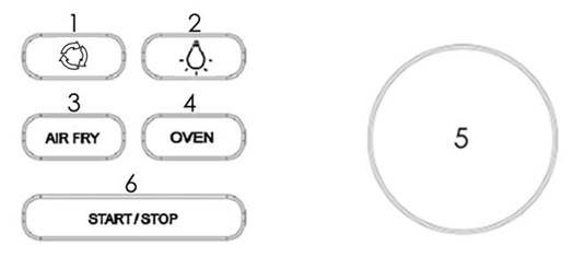 Kalorik - MAXX AFO 51041 SS - Sensorli ekran va tanlash tergovichi umumiy ko'rinishi Sensorli ekran va tanlash tergovichi umumiy ko'rinishi